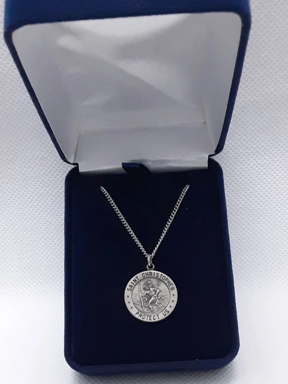 NEW 925 sterling silver unisex St. Christopher Pendant - Picture 9 of 9